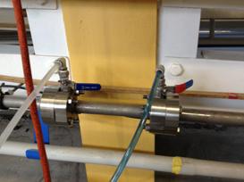 Photo of pressurized pipe system, University of Canterbury, New Zealand